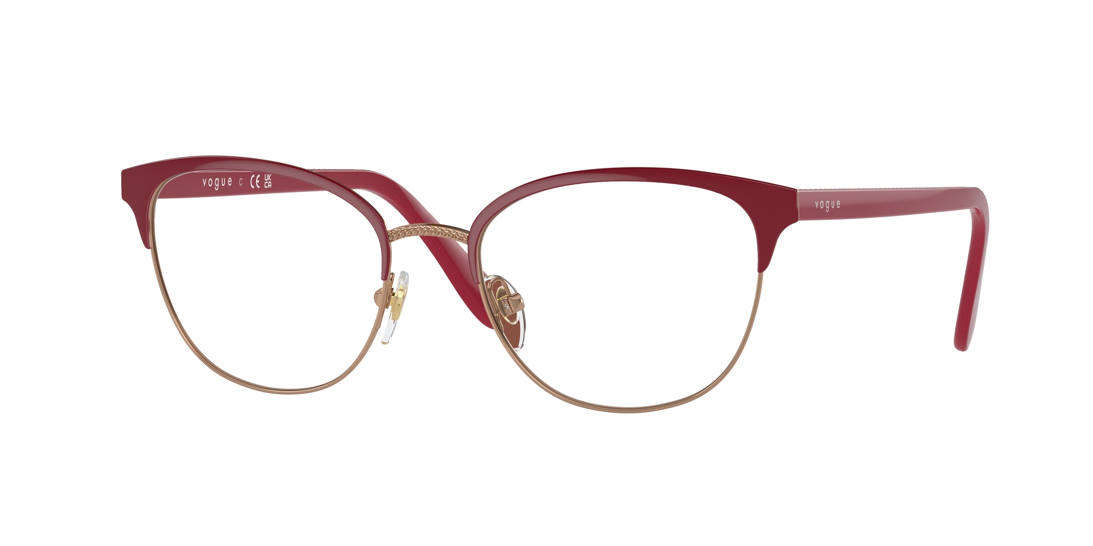 Vogue VO4088 Oval Eyeglasses  5081-Red 52-140-18 - Color Map Red