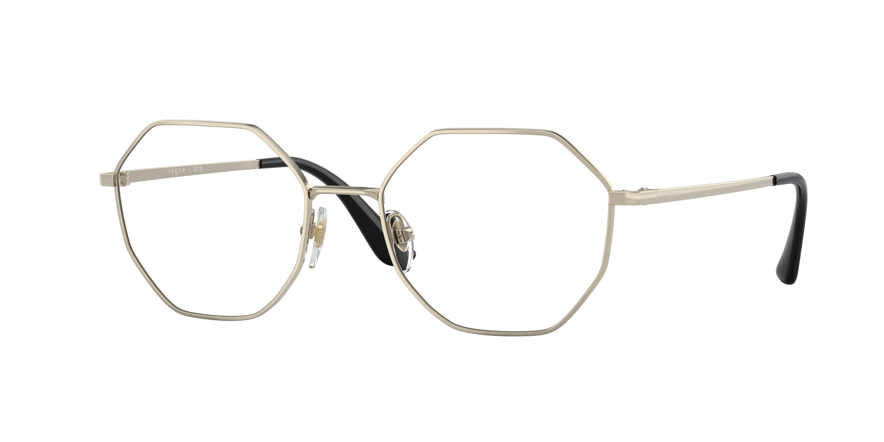 Vogue VO4094 Irregular Eyeglasses  848-Pale Gold 54-135-18 - Color Map Gold
