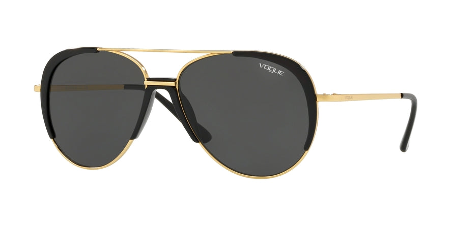 Vogue VO4097S Pilot Sunglasses  280/87-GOLD 58-14-135 - Color Map black