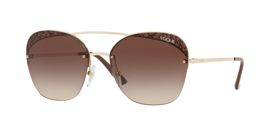 Vogue VO4104S Square Sunglasses  848/13-PALE GOLD 57-18-135 - Color Map gold