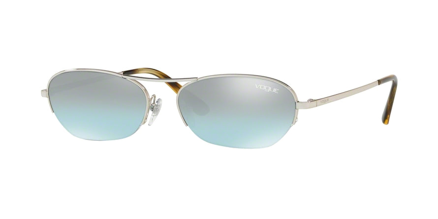Vogue VO4107S Oval Sunglasses  323/7C-SILVER 54-17-135 - Color Map silver