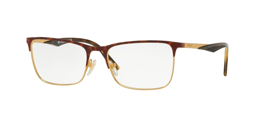 Vogue VO4110 Rectangle Eyeglasses  5078-HAVANA/GOLD 51-17-140 - Color Map havana