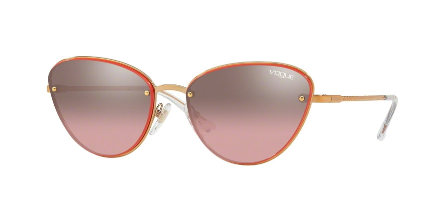 Vogue VO4111S Cat Eye Sunglasses  50757A-ROSE GOLD 57-16-135 - Color Map pink