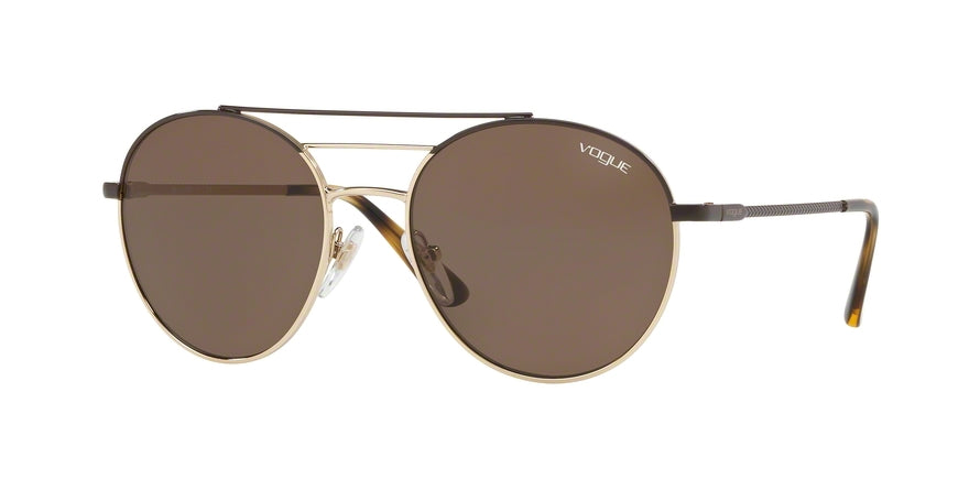 Vogue VO4117S Phantos Sunglasses  848/73-BROWN/PALE GOLD 54-18-135 - Color Map brown