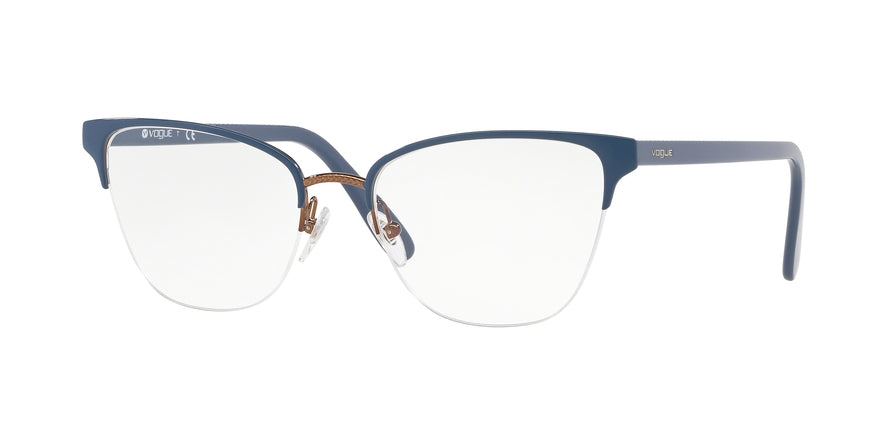 Vogue VO4120 Rectangle Eyeglasses  5107-BLUE GREY/COPPER 51-18-140 - Color Map blue