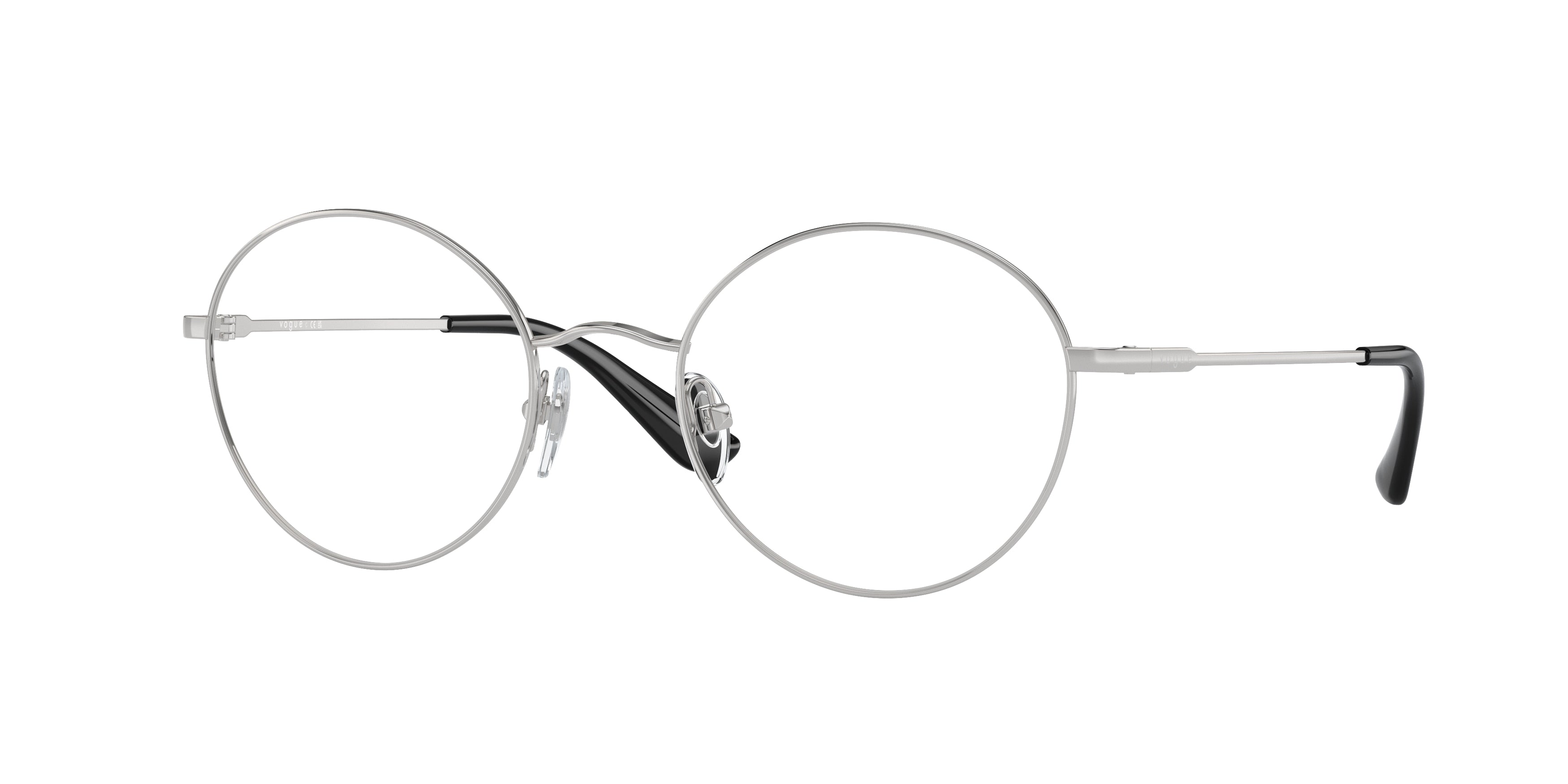 Vogue VO4127 Oval Eyeglasses  323-Silver 50-135-20 - Color Map Silver