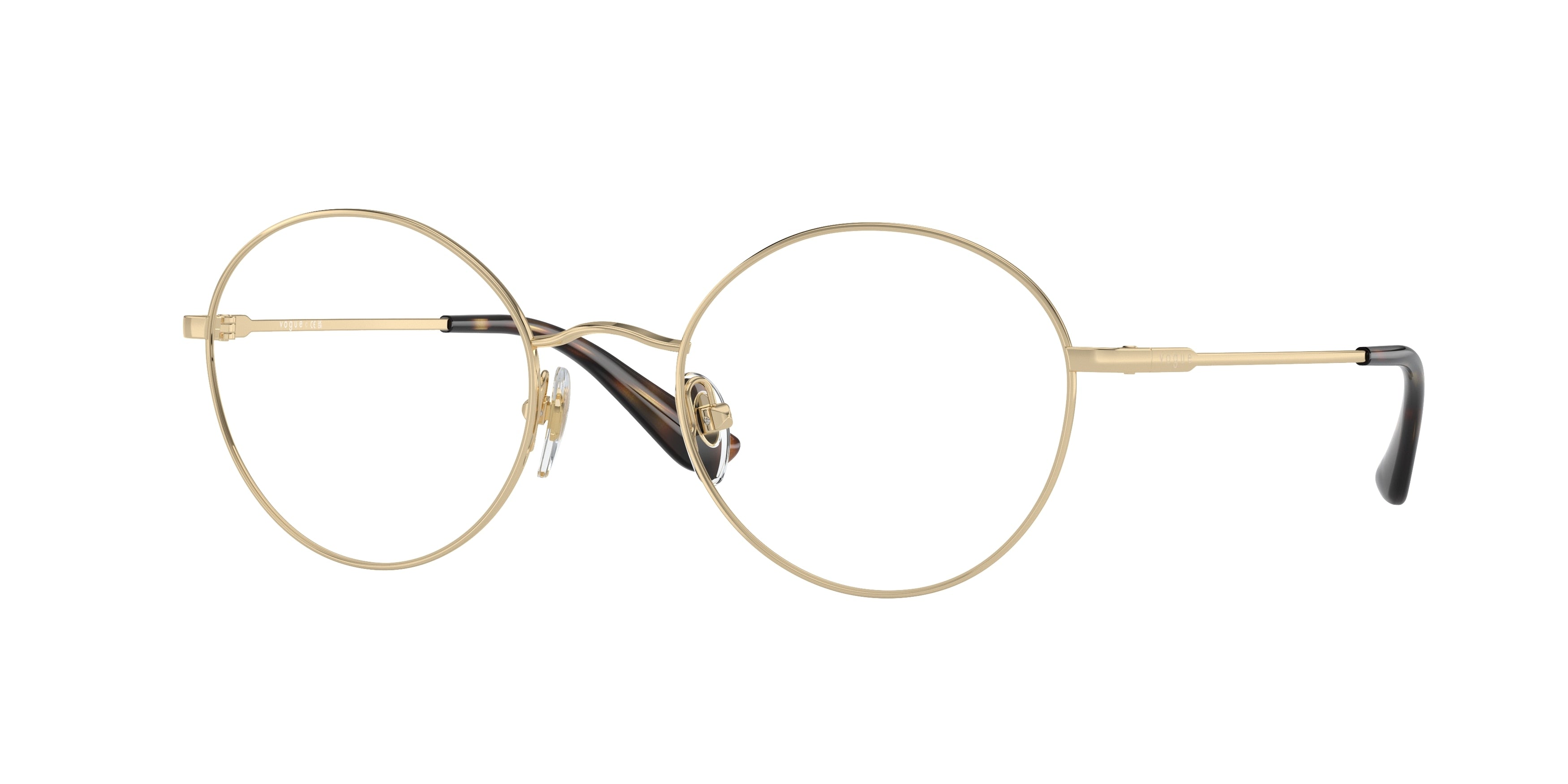 Vogue VO4127 Oval Eyeglasses  848-Pale Gold 50-135-20 - Color Map Gold