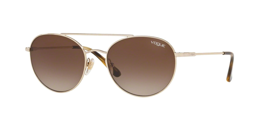 Vogue VO4129S Oval Sunglasses  848/13-PALE GOLD 53-18-135 - Color Map gold