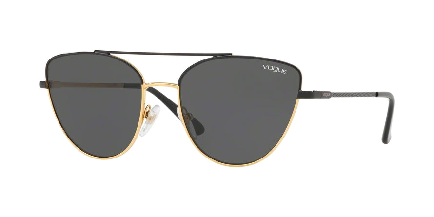 Vogue VO4130S Cat Eye Sunglasses  280/87-BLACK/GOLD 56-18-135 - Color Map black