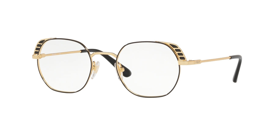 Vogue VO4131 Irregular Eyeglasses  280-GOLD/BLACK 50-20-135 - Color Map black