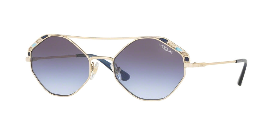 Vogue VO4134S Irregular Sunglasses  848/4Q-PALE GOLD 53-19-135 - Color Map gold