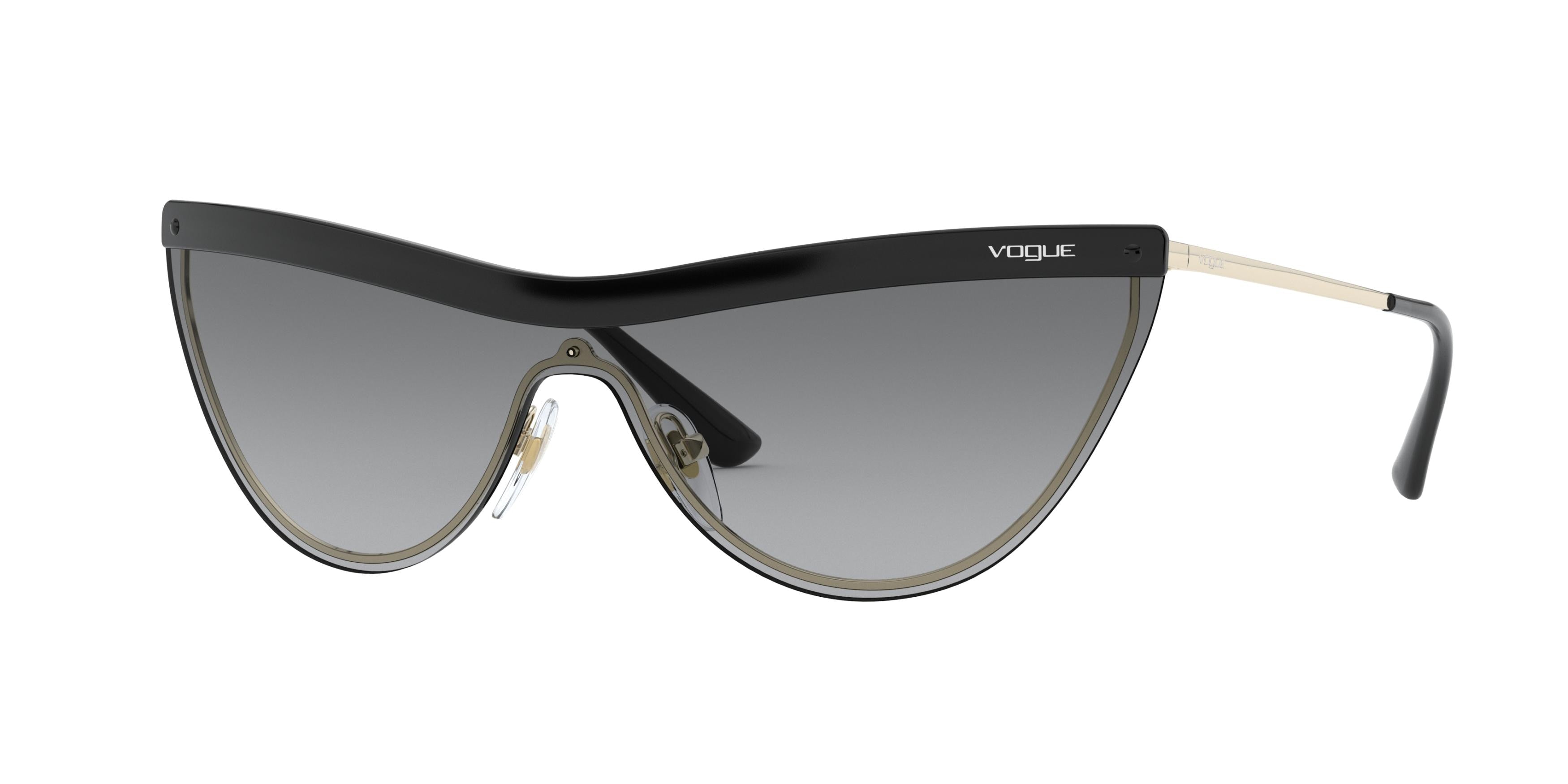 Vogue VO4148S Cat Eye Sunglasses  848/11-Top Black/Pale Gold 39-142-139 - Color Map Black
