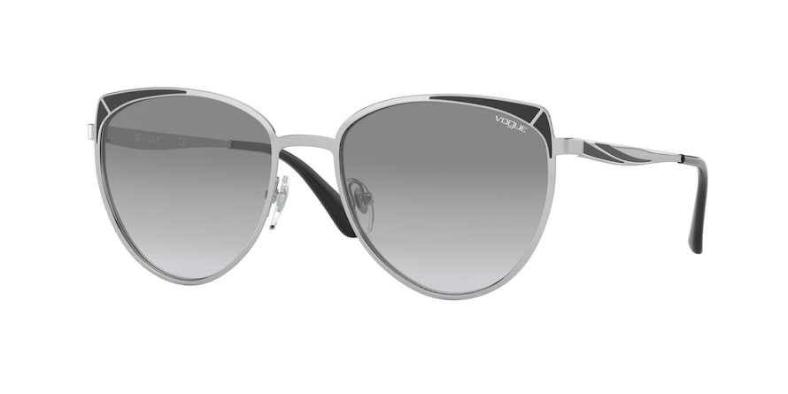 Vogue VO4151S Phantos Sunglasses  323/11-SILVER/BLACK 53-18-135 - Color Map silver