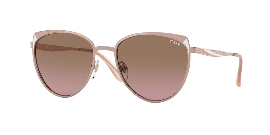 Vogue VO4151S Phantos Sunglasses  507514-ROSE GOLD/MATTE PINK WHITE 53-18-135 - Color Map pink