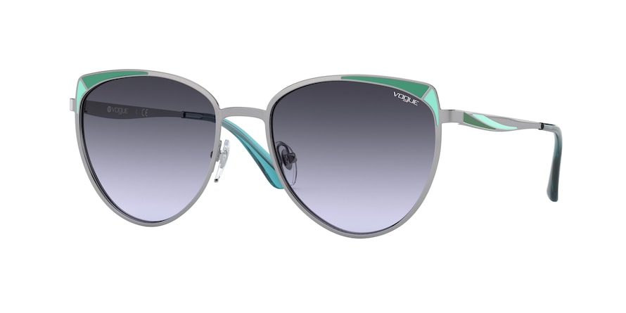 Vogue VO4151S Phantos Sunglasses  548/4Q-GUNMETAL/MATTE GREEN 53-18-135 - Color Map gunmetal