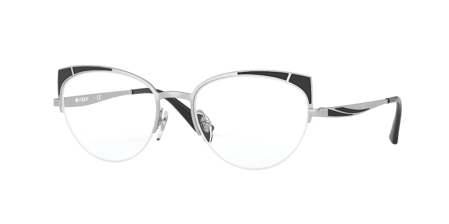 Vogue VO4153 Cat Eye Eyeglasses  5119-SILVER/MATTE BLACK 53-18-135 - Color Map silver