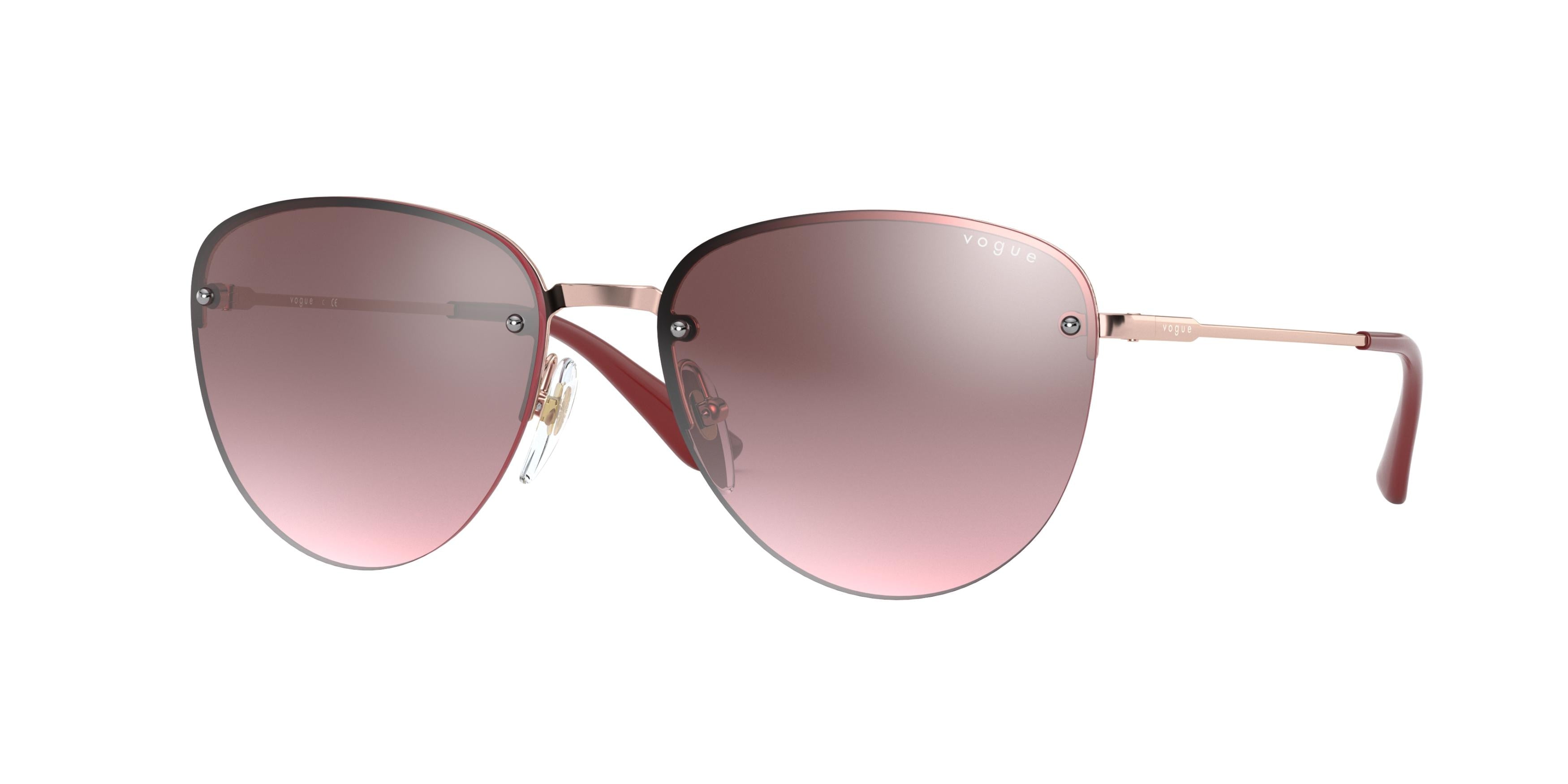 Vogue VO4156S Pilot Sunglasses  50757A-Rose Gold 55-135-16 - Color Map Gold