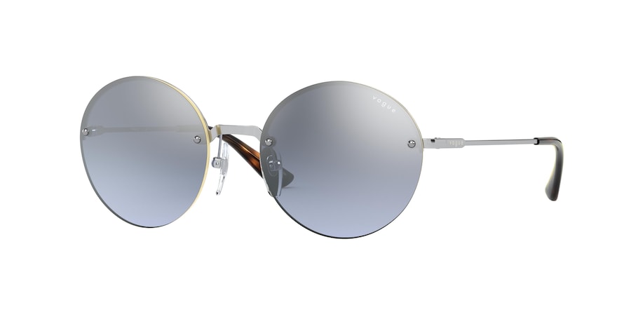 Vogue VO4157S Round Sunglasses  323/7C-SILVER 51-18-135 - Color Map silver