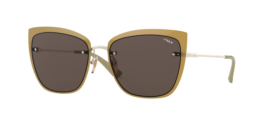 Vogue VO4158S Cat Eye Sunglasses  848/73-PALE GOLD/OPAL GREEN 55-17-135 - Color Map green