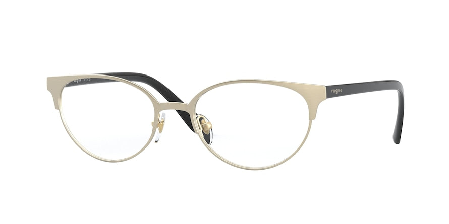 Vogue VO4160 Oval Eyeglasses  848-PALE GOLD 52-18-140 - Color Map gold