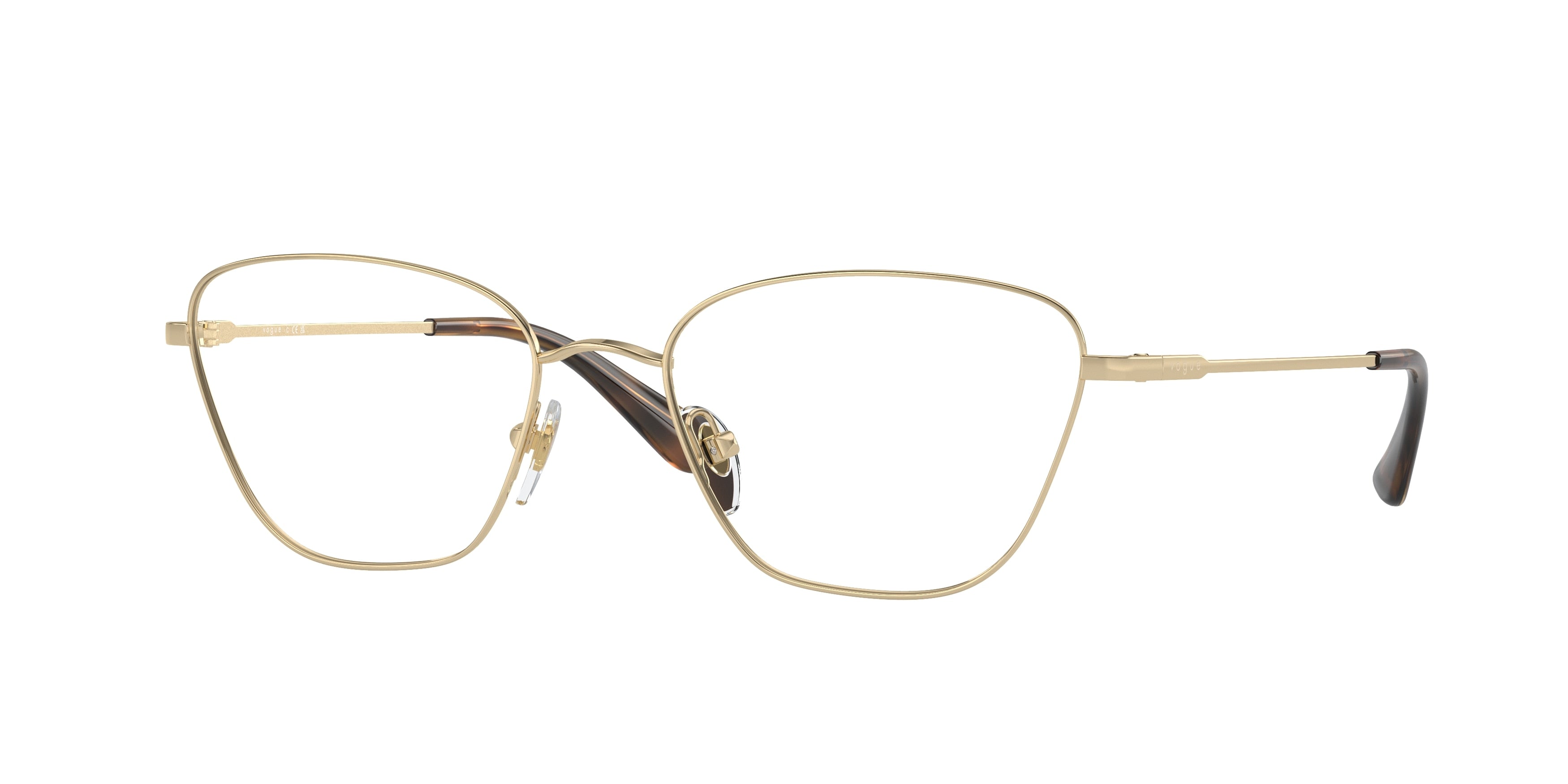 Vogue VO4163 Irregular Eyeglasses  848-Pale Gold 53-135-18 - Color Map Gold