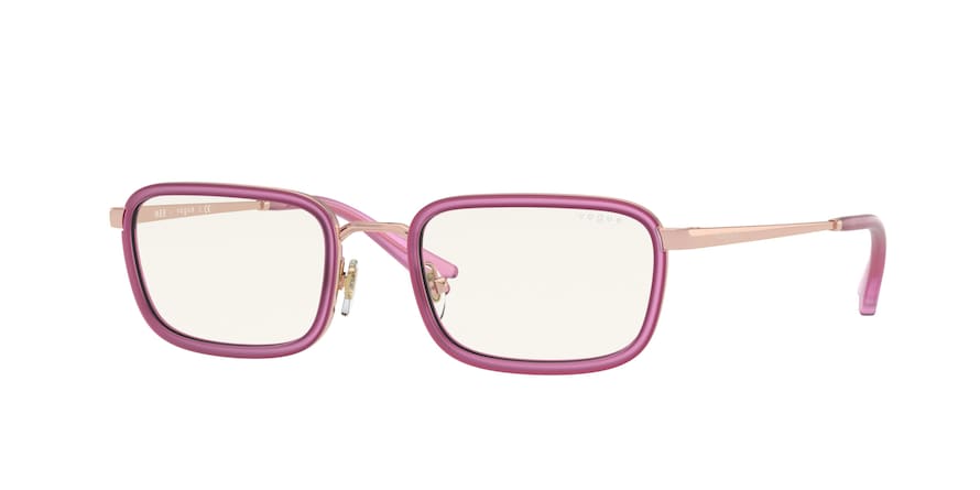 Vogue VO4166S Rectangle Sunglasses  50755X-ROSE GOLD 49-19-135 - Color Map pink