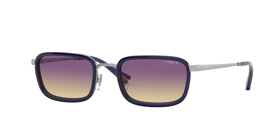 Vogue VO4166S Rectangle Sunglasses  548/70-BLUE 49-19-135 - Color Map gunmetal