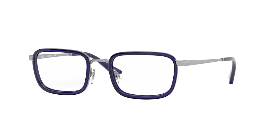 Vogue VO4166 Rectangle Eyeglasses  548-BLUE 49-19-135 - Color Map gunmetal