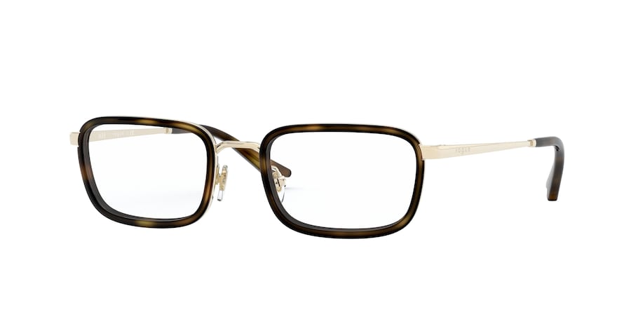 Vogue VO4166 Rectangle Eyeglasses  848-PALE GOLD 49-19-135 - Color Map gold