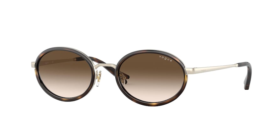 Vogue VO4167S Oval Sunglasses  848/13-PALE GOLD 48-19-135 - Color Map gold