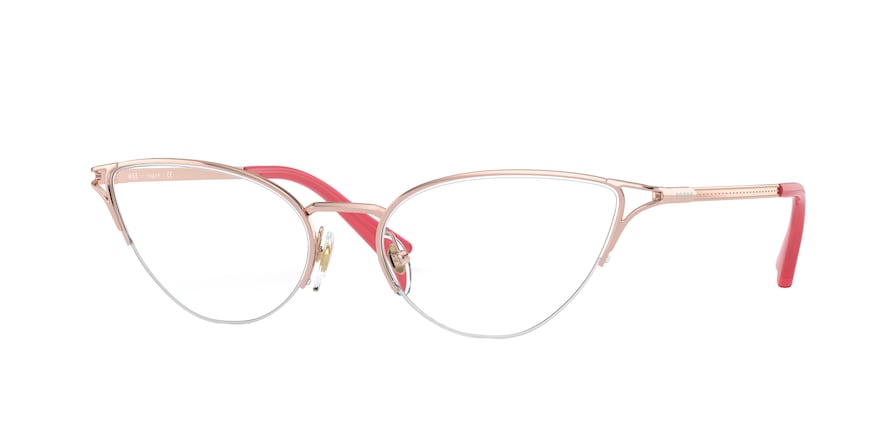 Vogue VO4168 Cat Eye Eyeglasses  5075-ROSE GOLD 54-17-130 - Color Map pink