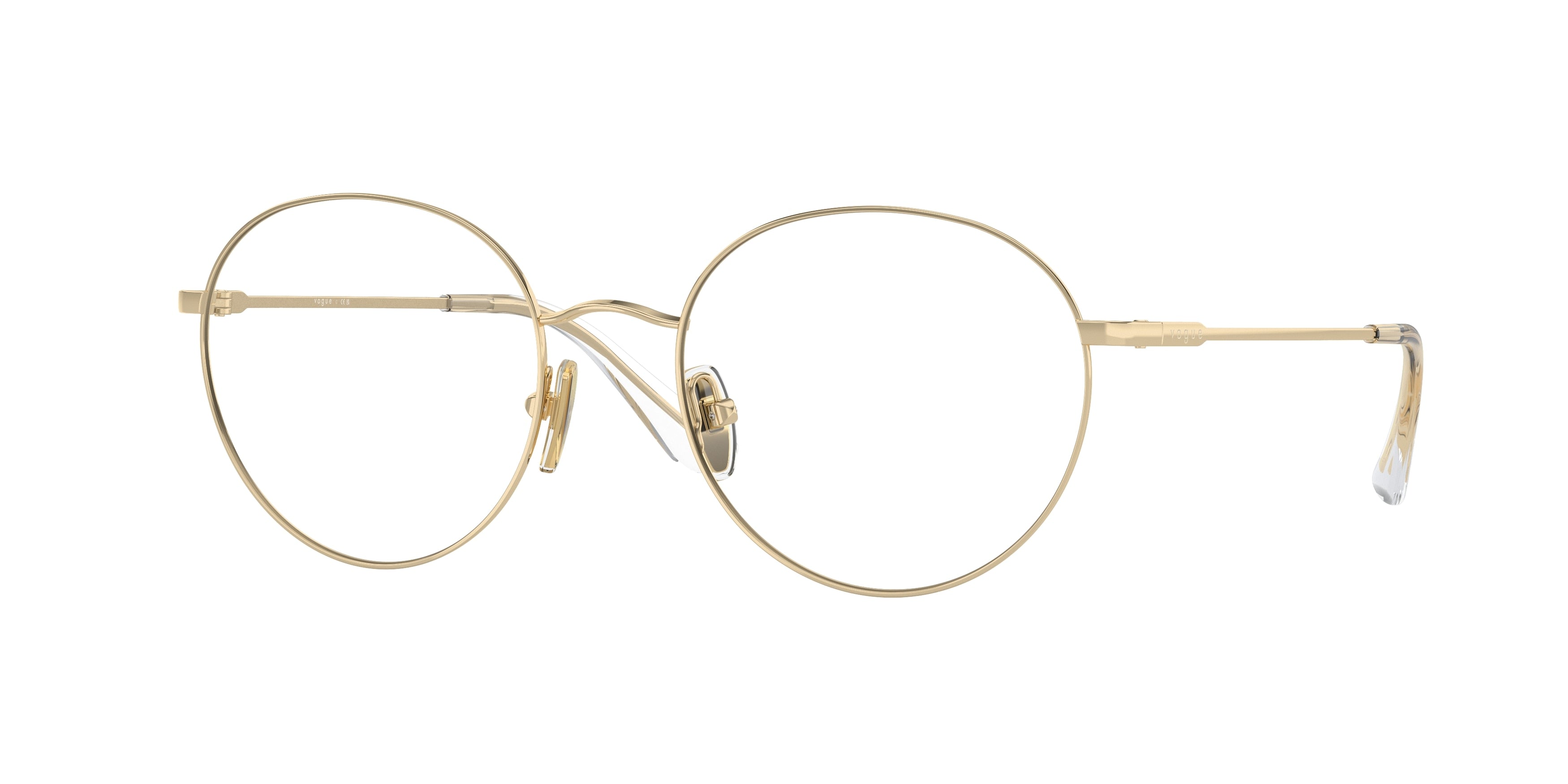 Vogue VO4177 Phantos Eyeglasses  848-Pale Gold 52-135-19 - Color Map Gold