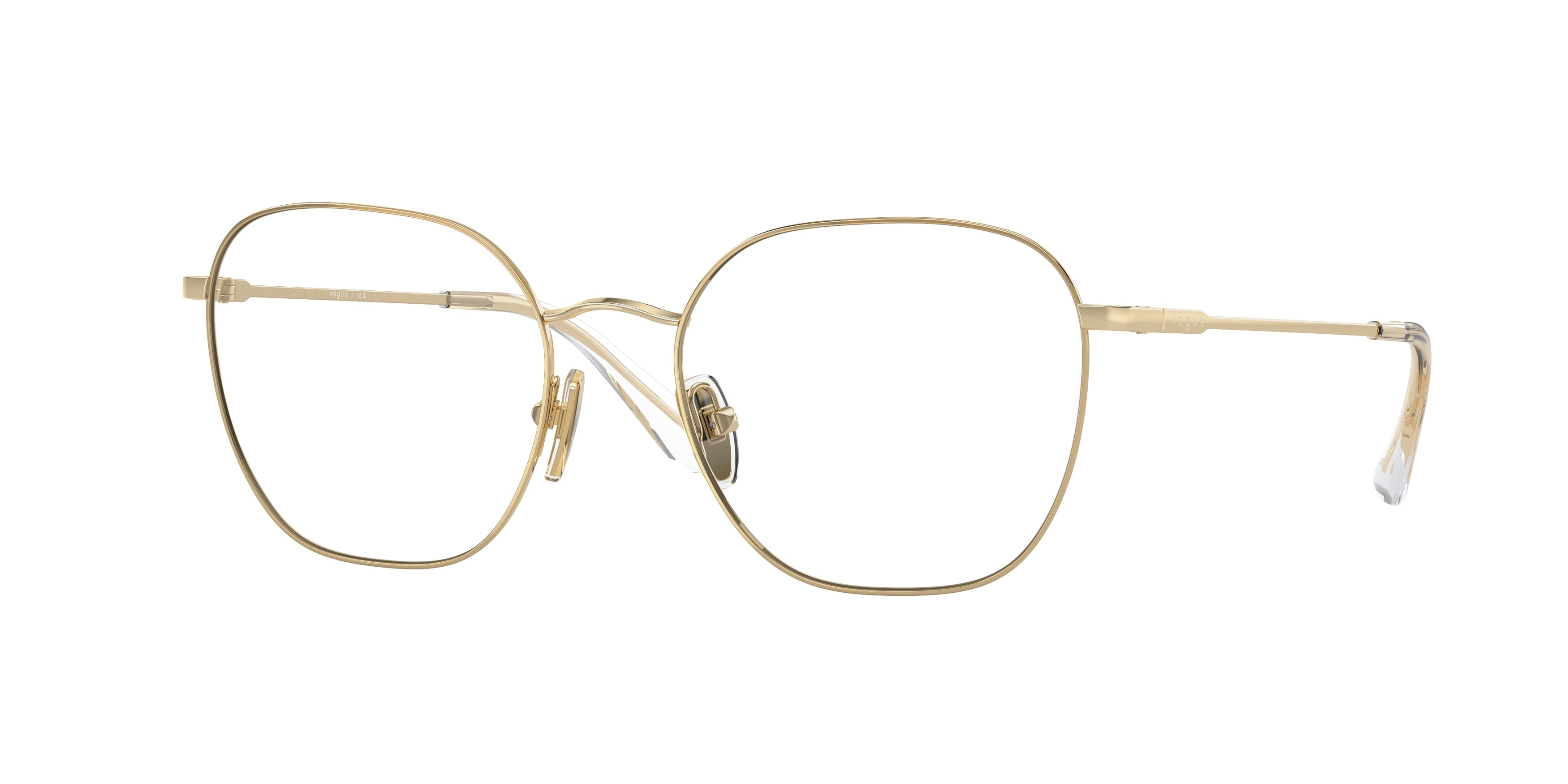 Vogue VO4178 Square Eyeglasses  848-Pale Gold 52-135-18 - Color Map Gold