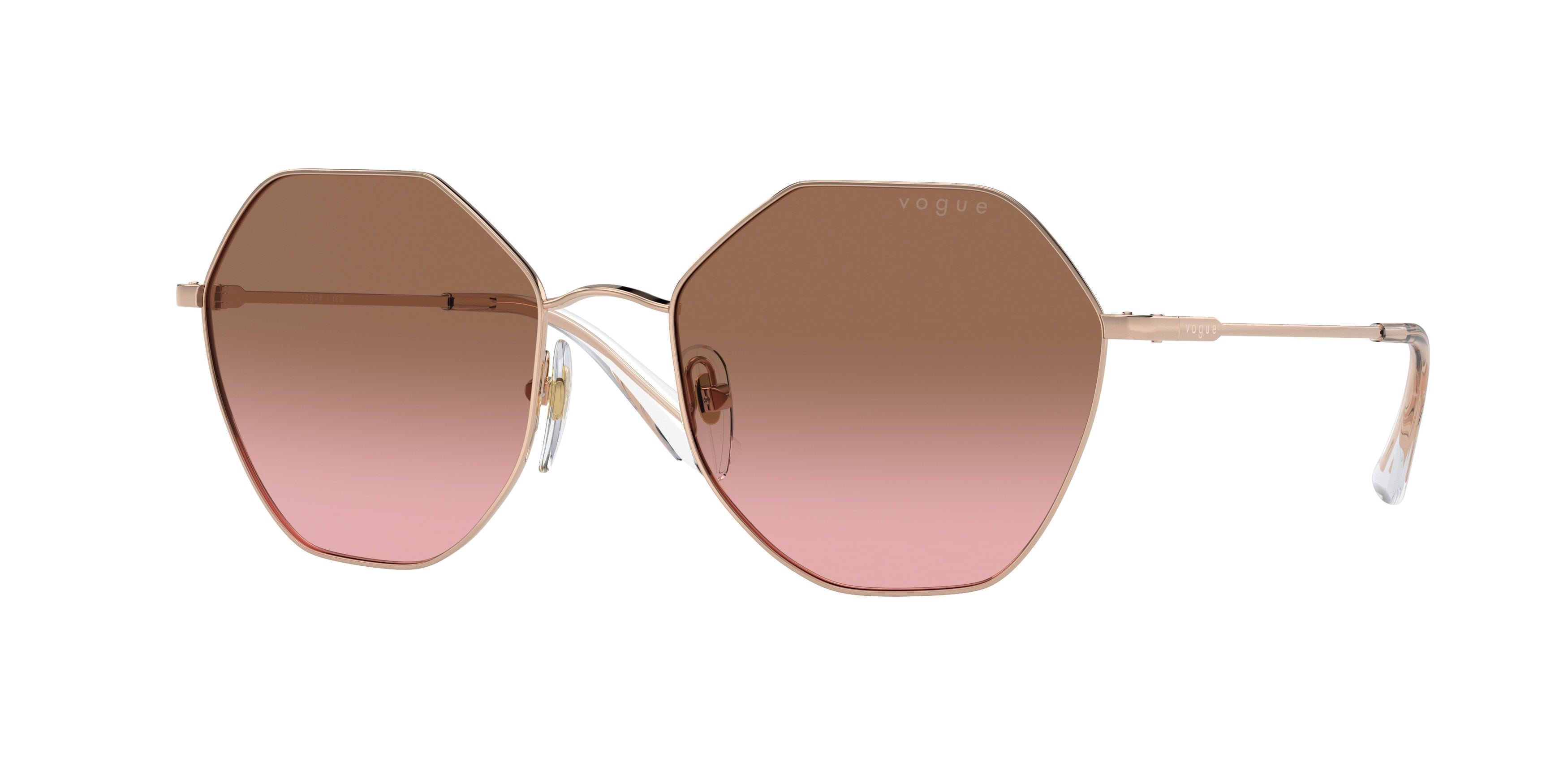 Vogue VO4180S Irregular Sunglasses  507514-Rose Gold 54-135-18 - Color Map Gold