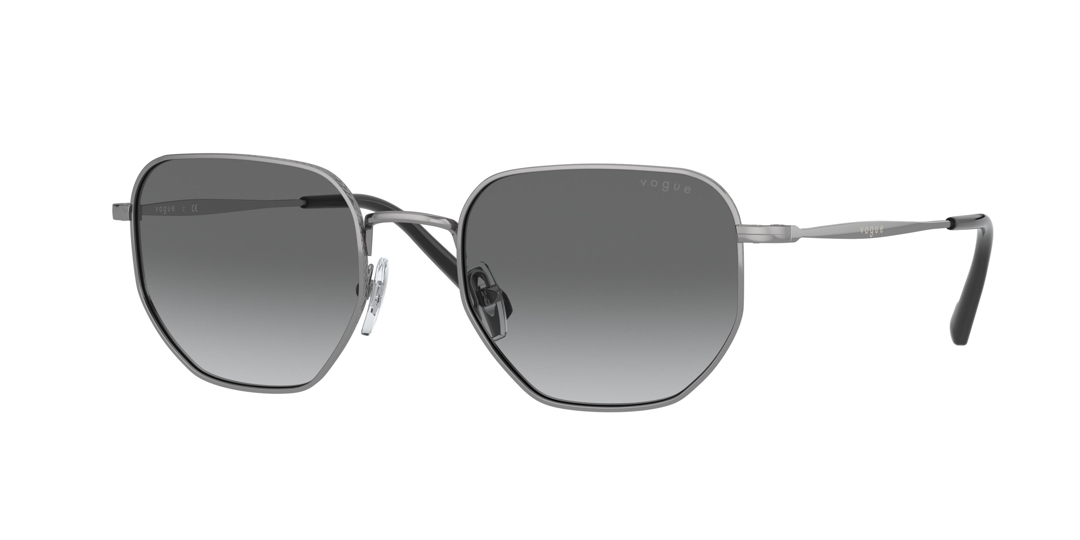 Vogue VO4186S Irregular Sunglasses  548/11-Gunmetal 51-145-20 - Color Map Grey