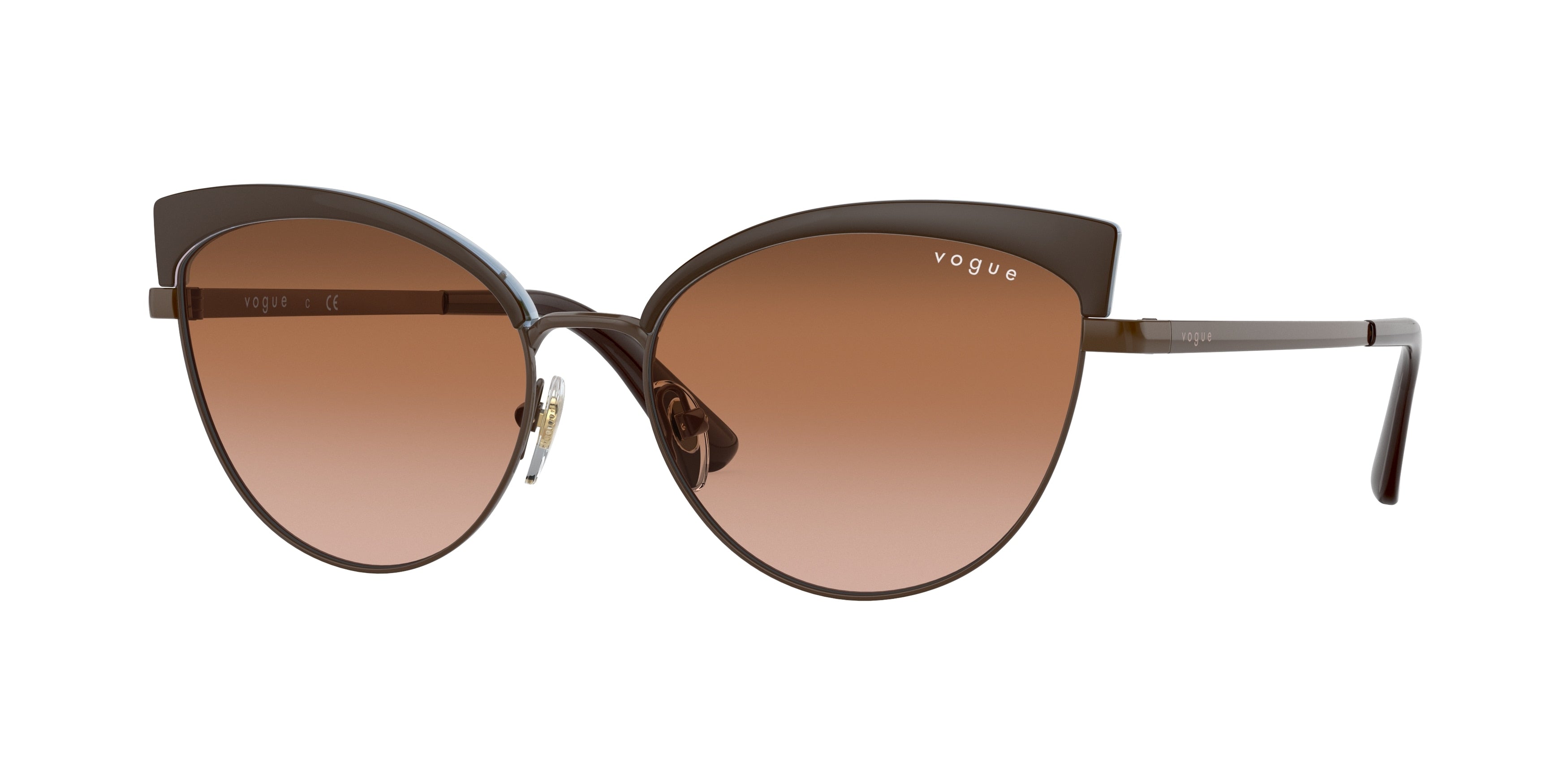 Vogue VO4188S Butterfly Sunglasses  514313-Brown 55-135-16 - Color Map Brown