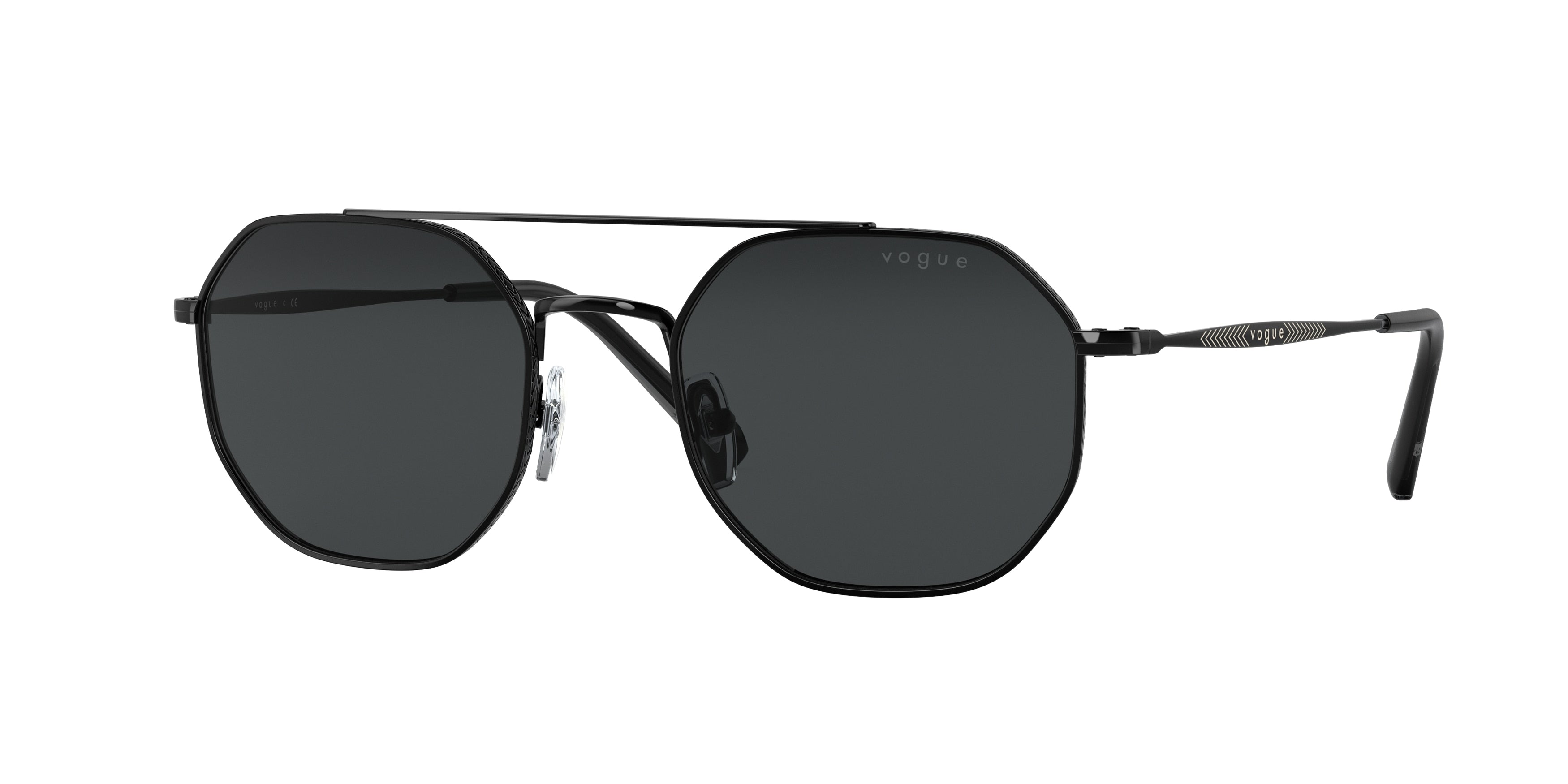 Vogue VO4193S Irregular Sunglasses  352/87-Black 51-145-20 - Color Map Black