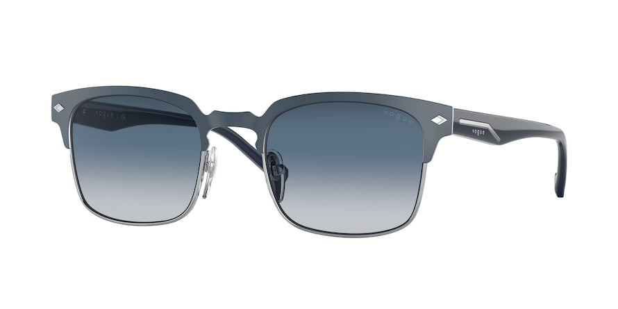 Vogue VO4194S Pillow Sunglasses  323S4L-TOP BLUE MATTE/SILVER 52-21-145 - Color Map blue