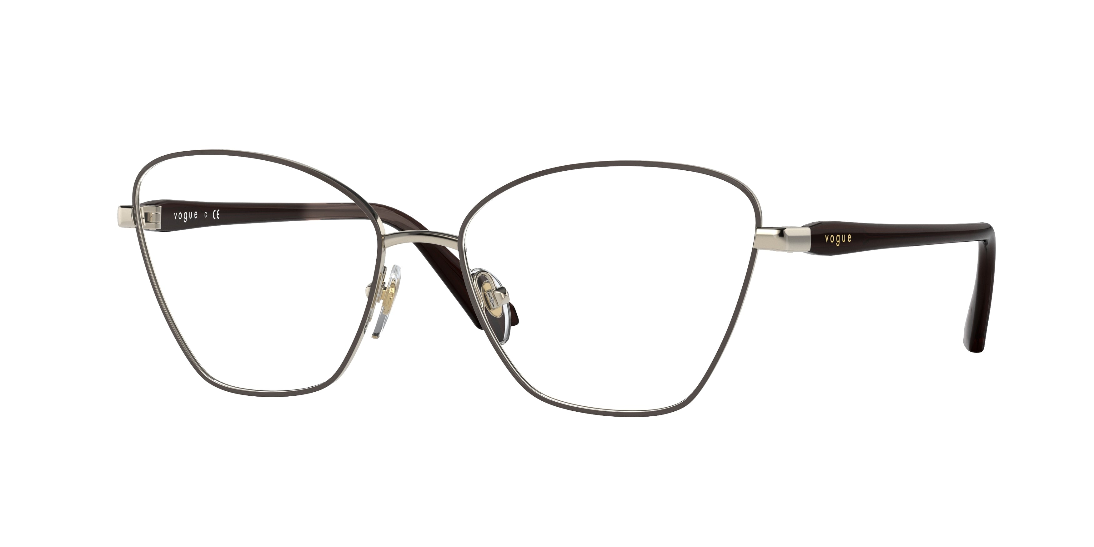 Vogue VO4195 Butterfly Eyeglasses  5021-Brown/Pale Gold 54-140-16 - Color Map Brown
