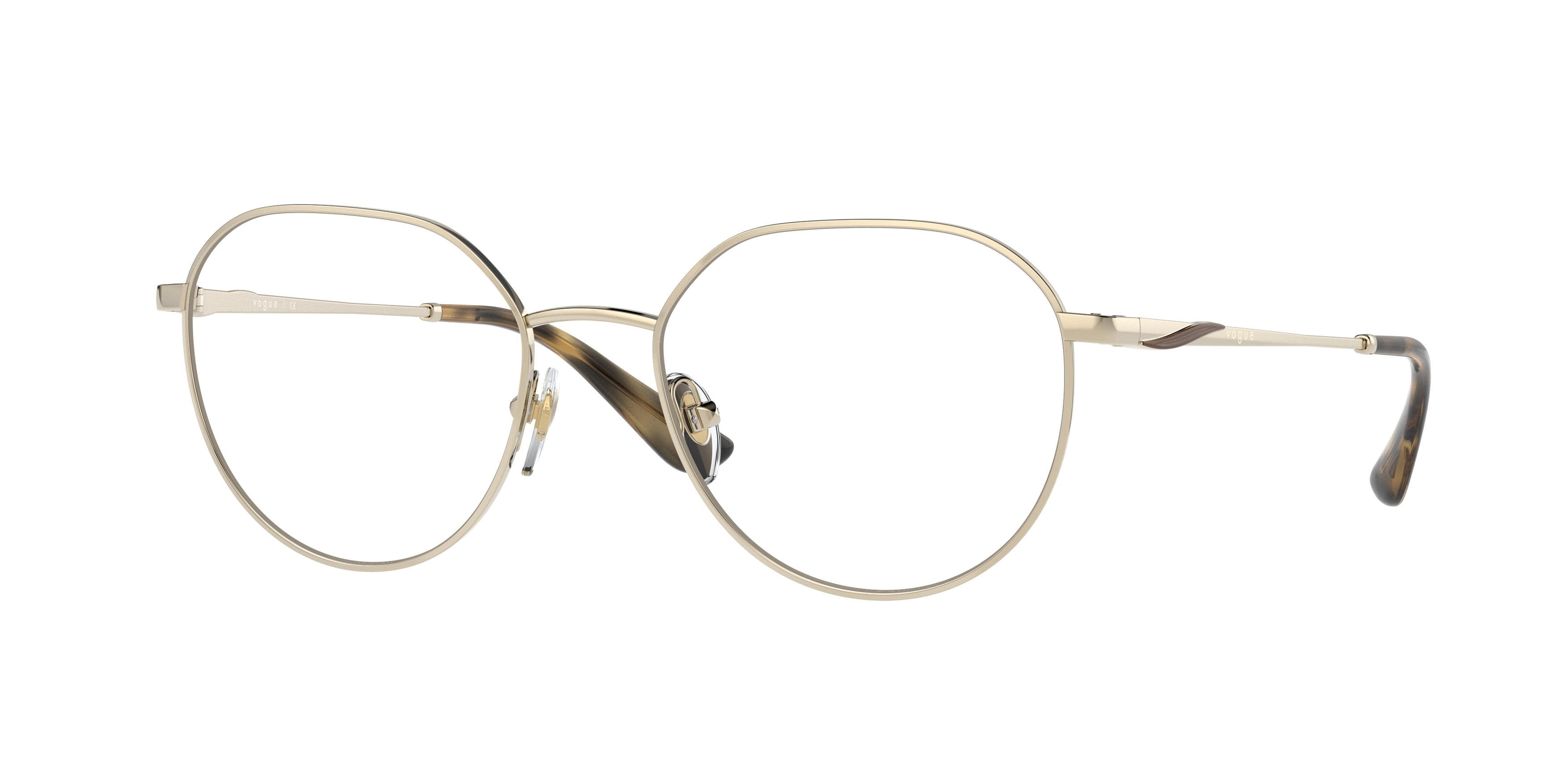 Vogue VO4209 Irregular Eyeglasses  848-Pale Gold 52-140-18 - Color Map Gold
