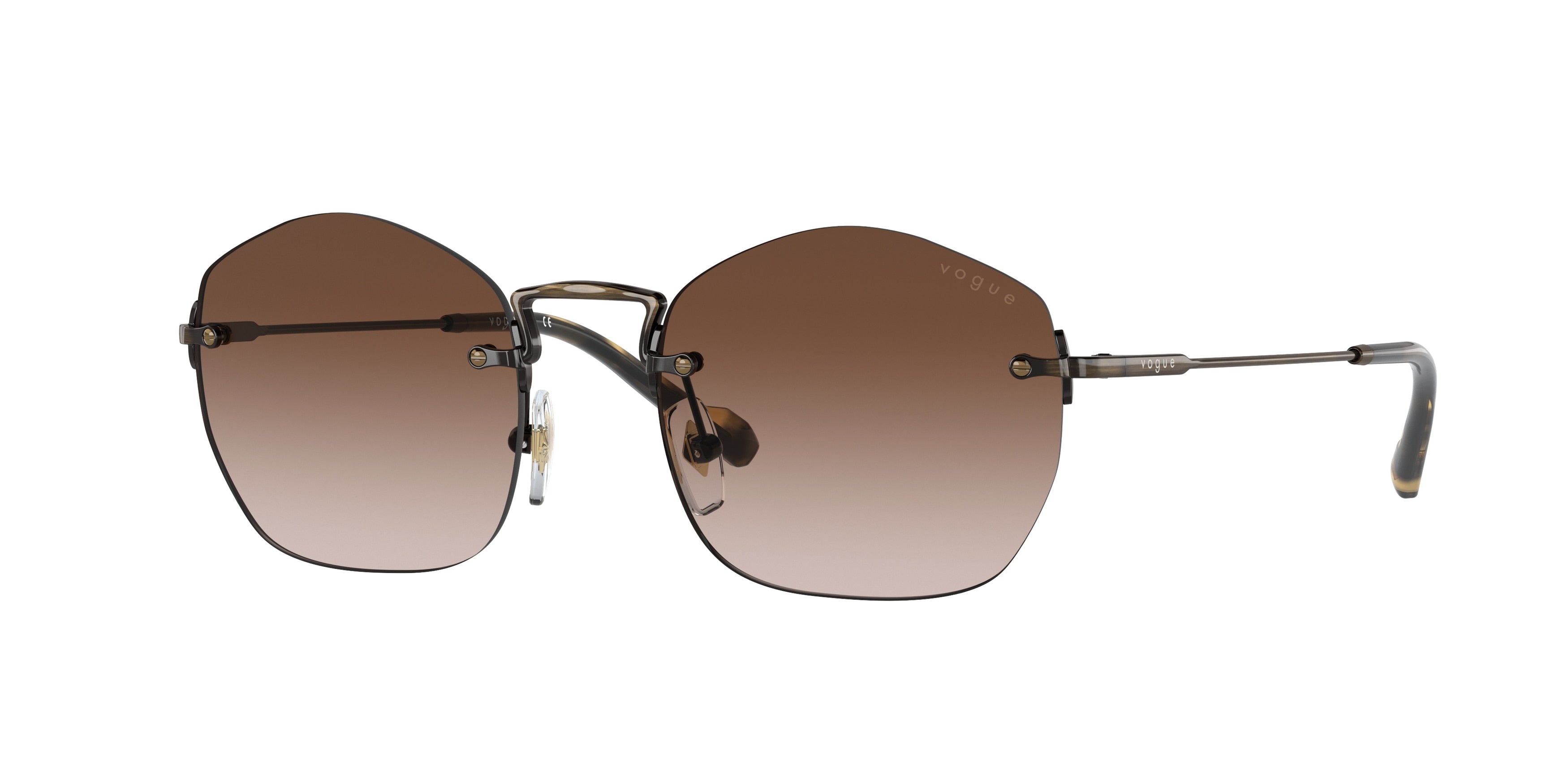 Vogue VO4216S Irregular Sunglasses  513713-Gold Antique 51-145-19 - Color Map Gold
