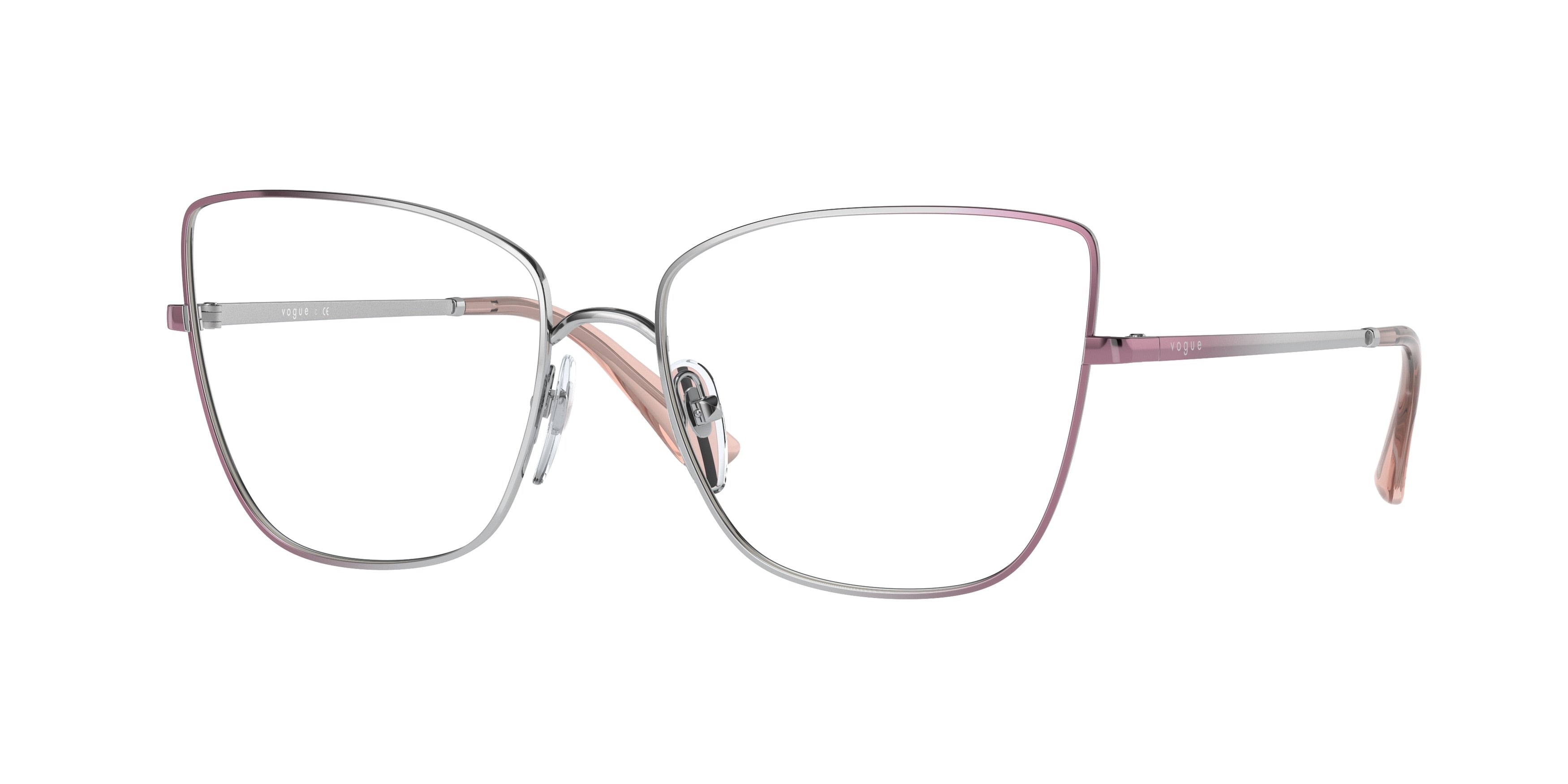 Vogue VO4225 Cat Eye Eyeglasses  5156-Pink Gradient Silver 53-135-16 - Color Map Pink
