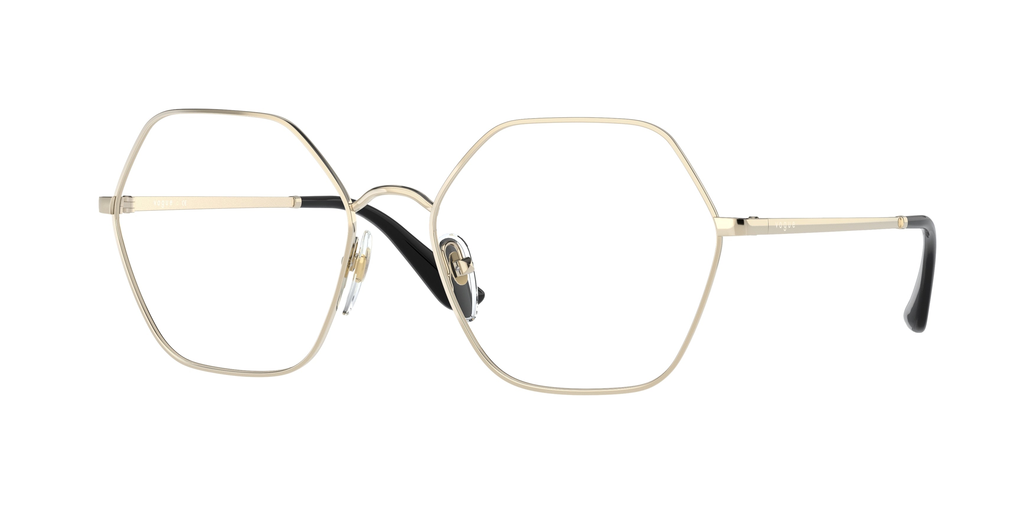 Vogue VO4226 Irregular Eyeglasses  848-Pale Gold 55-135-17 - Color Map Gold