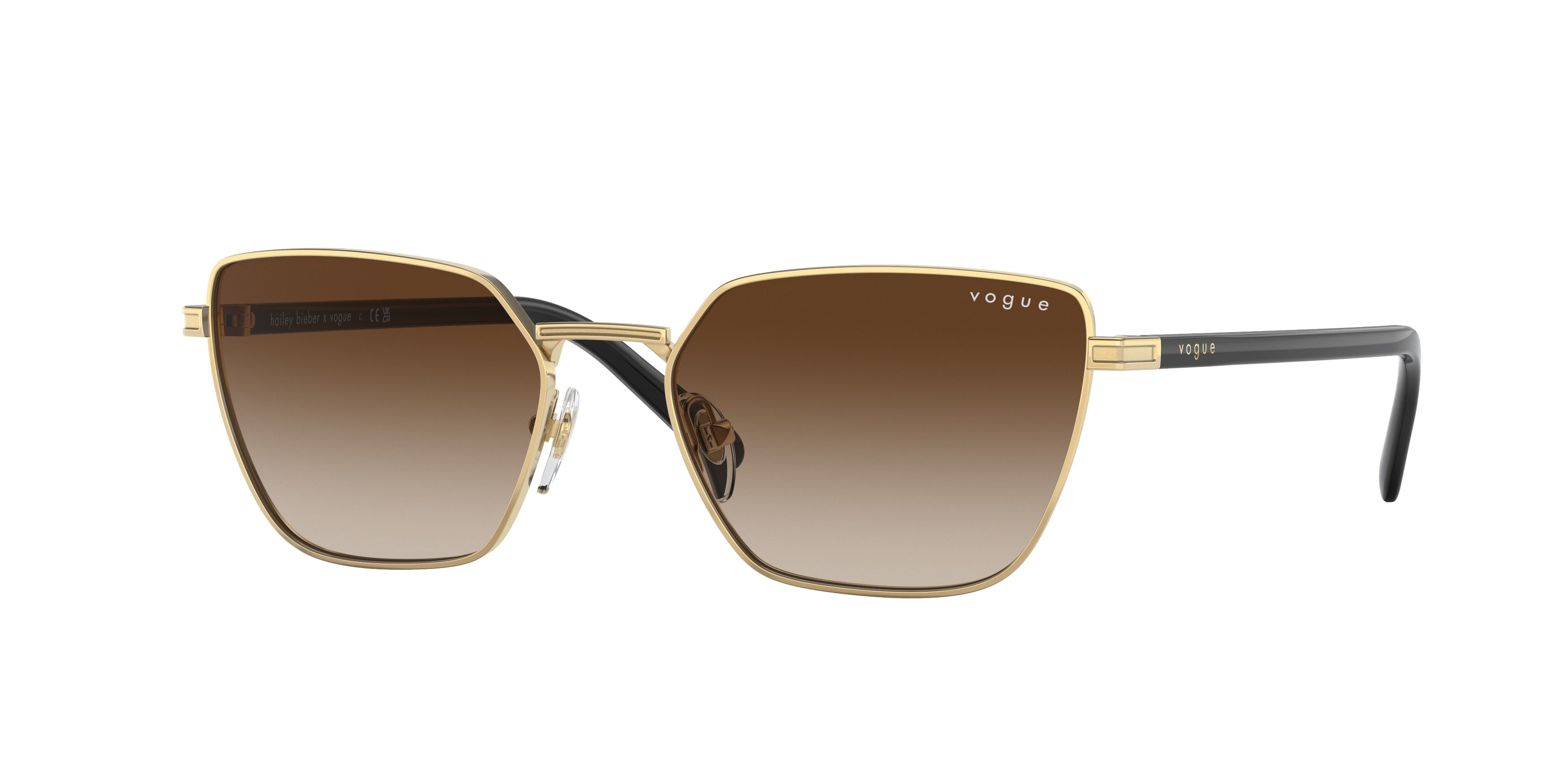 Vogue VO4245S Rectangle Sunglasses  280/13-Gold 53-135-17 - Color Map Gold