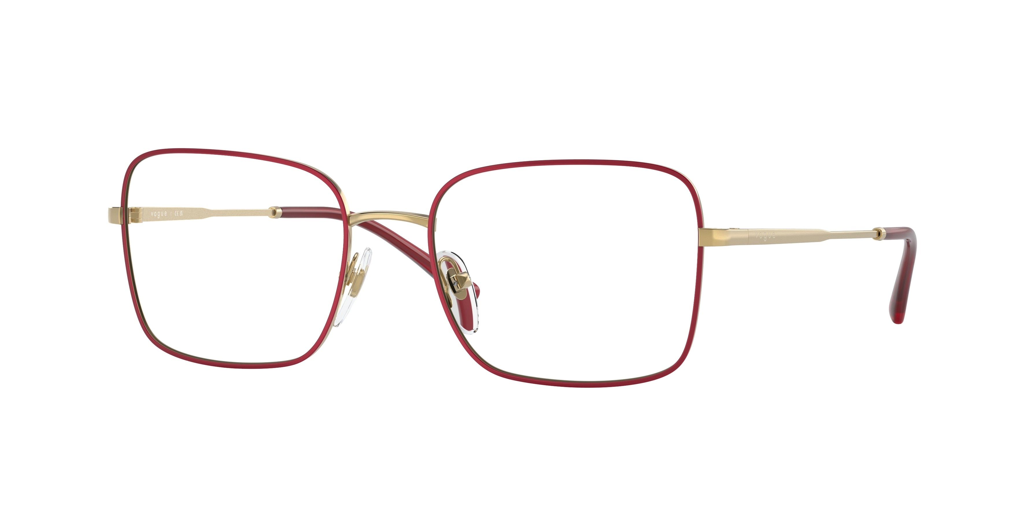 Vogue VO4252 Rectangle Eyeglasses  280-Top Red/Gold 53-135-18 - Color Map Red