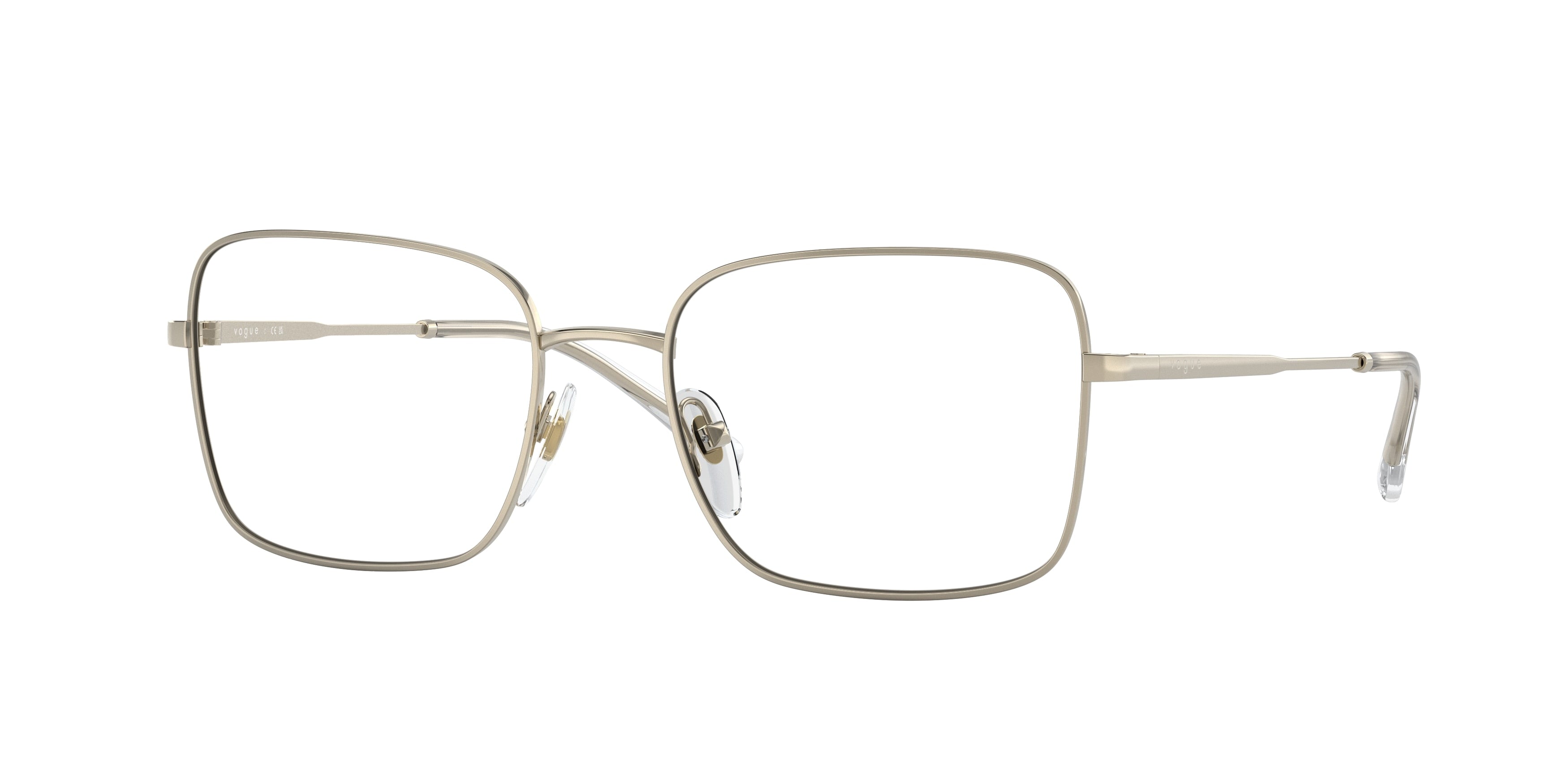 Vogue VO4252 Rectangle Eyeglasses  848-Pale Gold 53-135-18 - Color Map Gold