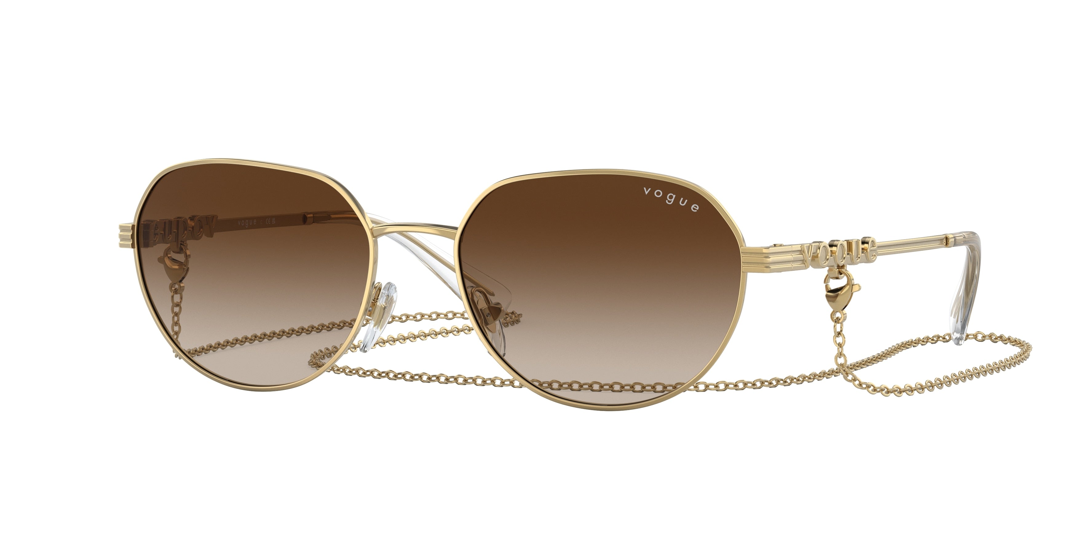 Vogue VO4254S Irregular Sunglasses  280/13-Gold 53-135-17 - Color Map Gold