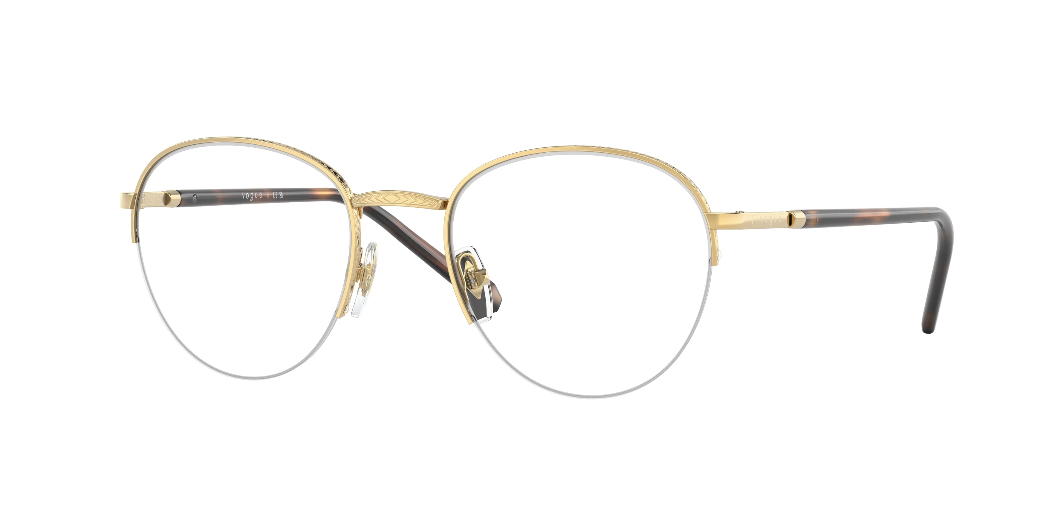 Vogue VO4263 Pilot Eyeglasses  280-Gold 50-145-20 - Color Map Gold
