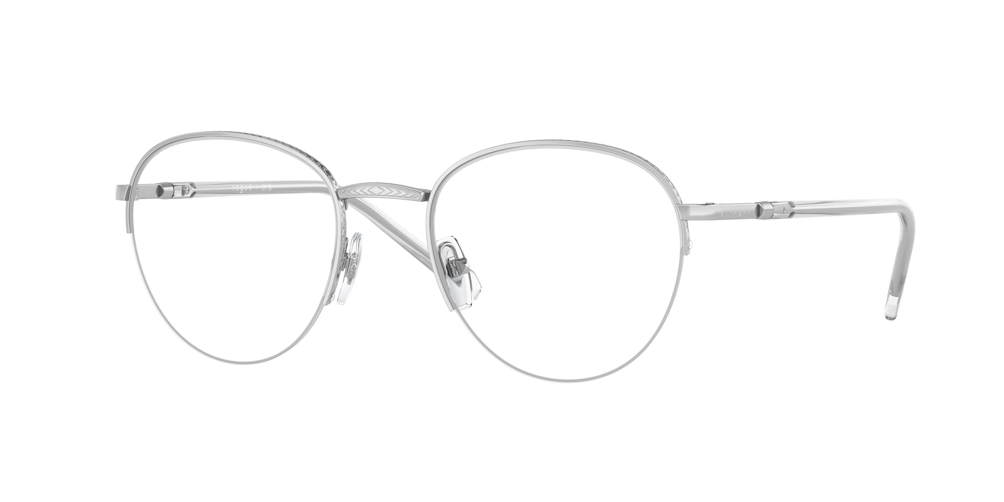 Vogue VO4263 Pilot Eyeglasses  323-Silver 50-145-20 - Color Map Silver