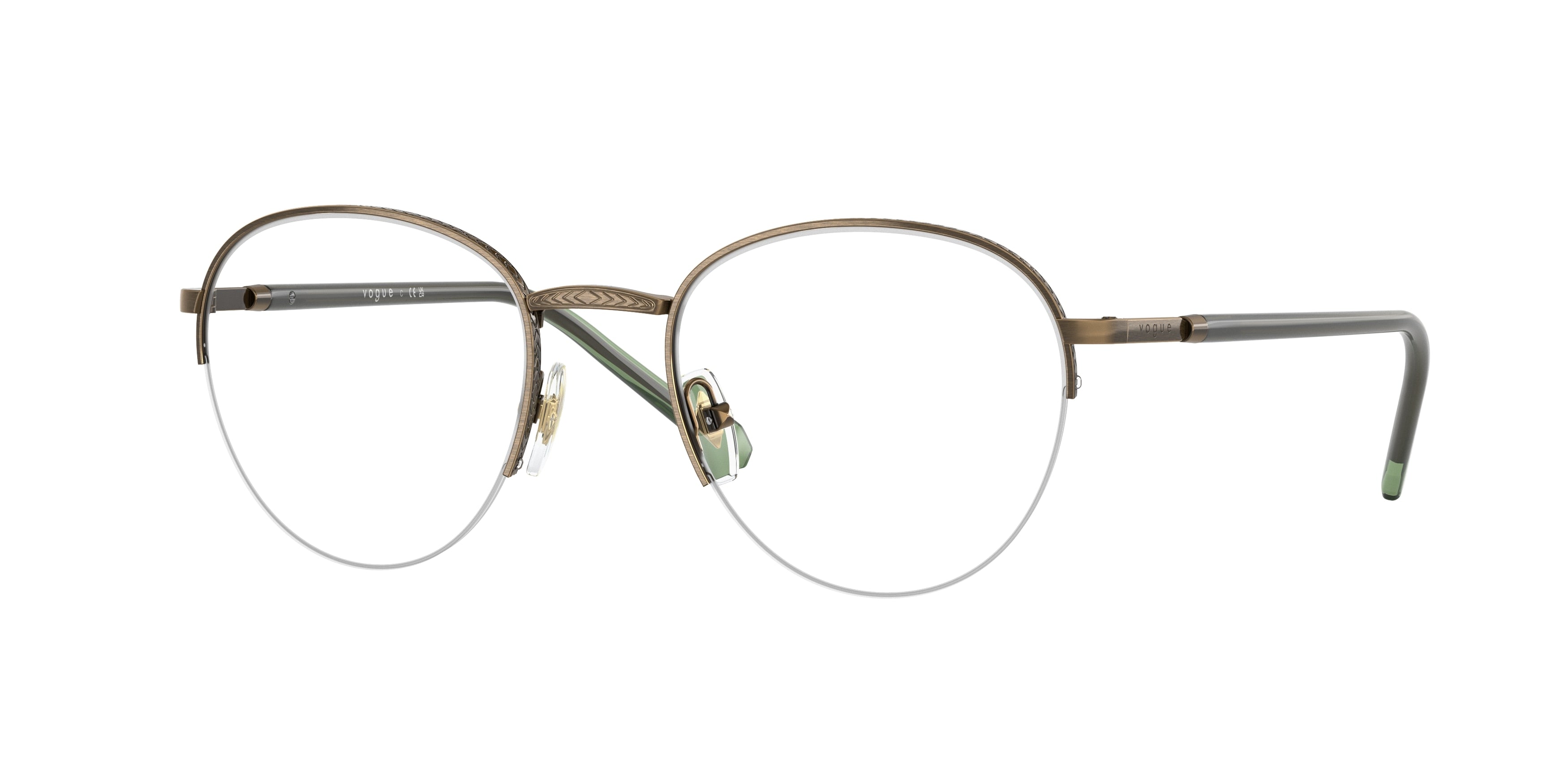 Vogue VO4263 Pilot Eyeglasses  5137-Gold Antique 50-145-20 - Color Map Gold